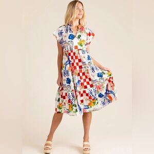 Alden Adair Pippa Dress in Amalfi Print Size S NWT